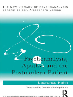 cover image of Psychoanalysis, Apathy, and the Postmodern Patient